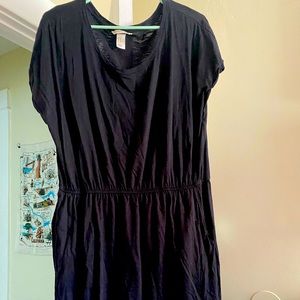 H&M tshirt tunic mini dress black